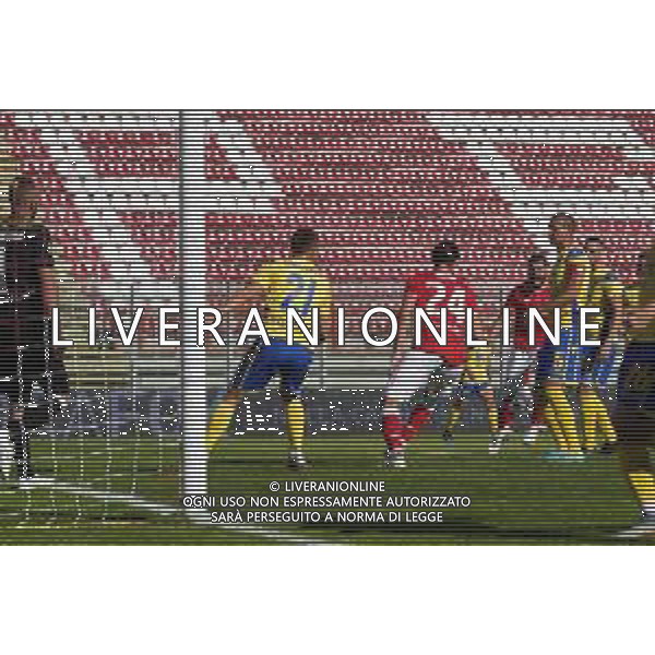 Perugia vs Fermana - Campionato di Calcio Serie C - Lega Pro 2020/2021, 18 ottobre 2020 Perugia, Italia Nella foto: negro stefano (n.24 perugia calcio) esulta 1-0 @LM/Loris Cerquiglini AG ALDO LIVERANI SAS