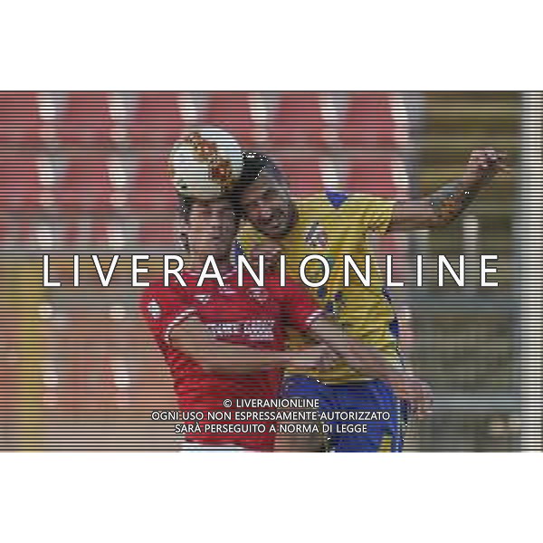Perugia vs Fermana - Campionato di Calcio Serie C - Lega Pro 2020/2021, 18 ottobre 2020 Perugia, Italia Nella foto: federico melchiorri (n. 09 perugia calcio) urbinati gianluca (n.4 fermana f.c.) contrasto di testa @LM/Loris Cerquiglini AG ALDO LIVERANI SAS