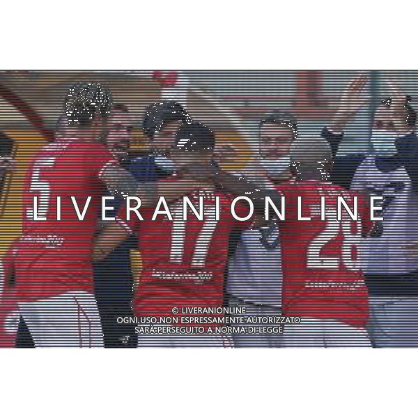 Perugia vs Fermana - Campionato di Calcio Serie C - Lega Pro 2020/2021, 18 ottobre 2020 Perugia, Italia Nella foto: moscati marco (n. 17 perugia calcio) esulta (r) 2-0 @LM/Loris Cerquiglini AG ALDO LIVERANI SAS
