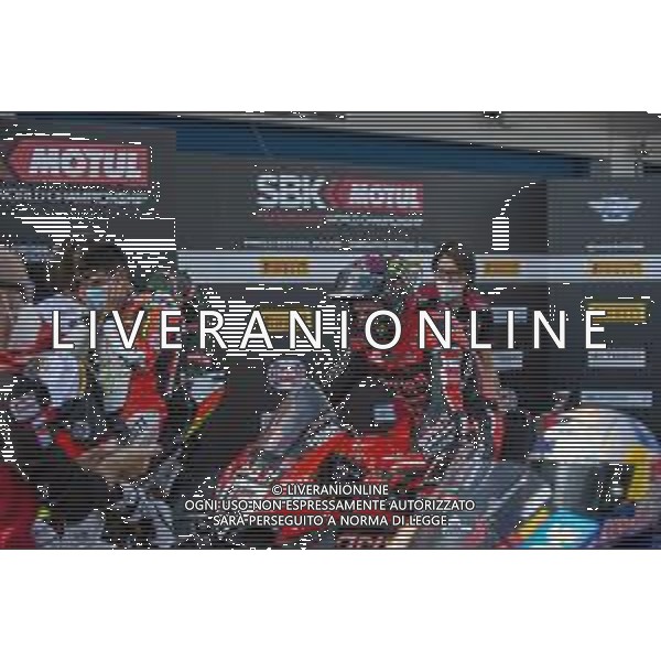 Round 8 Pirelli Estoril Round Race2 - World SuperBike - SBK, 18 October 2020 estoril, portugal, Italy Photo showing: N°45 Scott Redding GBR Ducati Panigale V4R ARUBA.IT Racing - Ducati 2st Classified @LM/Otto Moretti AG ALDO LIVERANI SAS