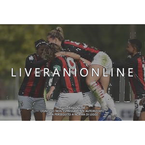 esultanza Milan dopo il gol del 4 a 1 Milan Women vs Inter Milano Women Campionato Serie A Femminile - 6° giornata Milano 18-10-2020 centro sportivo Peppino Vismara foto Roberto Garavaglia - agenzia Aldo Liverani sas