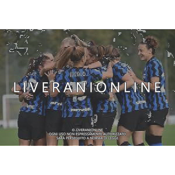 esultanza Inter dopo il gol del momentaneo 1 a 1 Milan Women vs Inter Milano Women Campionato Serie A Femminile - 6° giornata Milano 18-10-2020 centro sportivo Peppino Vismara foto Roberto Garavaglia - agenzia Aldo Liverani sas