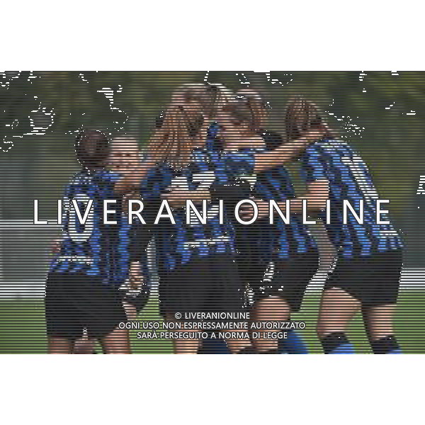 esultanza Inter dopo il gol del momentaneo 1 a 1 Milan Women vs Inter Milano Women Campionato Serie A Femminile - 6° giornata Milano 18-10-2020 centro sportivo Peppino Vismara foto Roberto Garavaglia - agenzia Aldo Liverani sas
