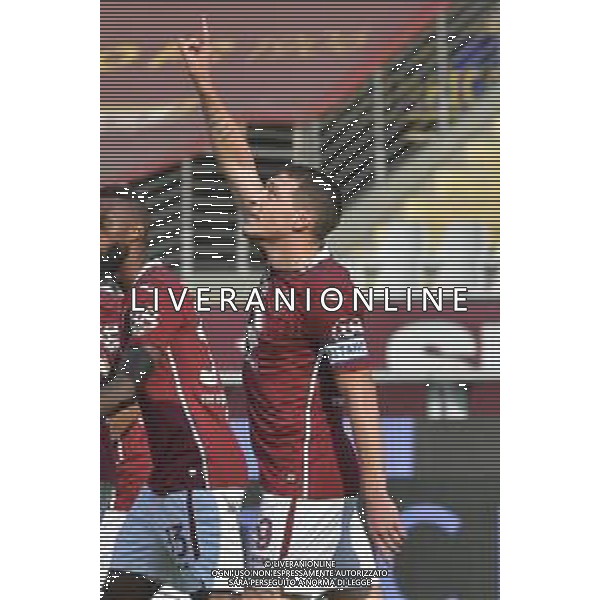 Torino 18.10.2020 Stadio Olimpico Grande Torino ©Falzone/Agenzia Aldo Liverani Torino vs Cagliari Serie A Tim 2020-2021 Nella foto : ESULTANZA GOL DI ANDREA BELOTTI