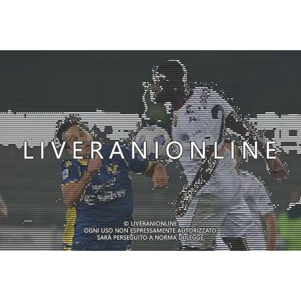 Hellas Verona vs Genoa - italian soccer Serie A match 2020/2021, 19 October 2020 Verona, Italy Photo showing: Cristian Zapata (Genoa) adn Nikola Kalinic (Verona) @LM/Alessio Tarpini/ AGENZIA ALDO LIVERANI SAS