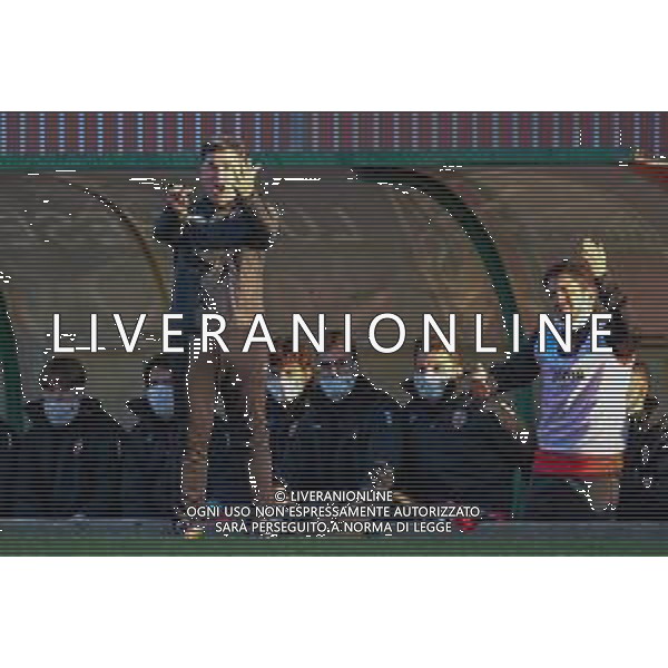 Lucchese vs Como - Campionato di Calcio Serie C - Lega Pro 2020/2021, 19 ottobre 2020 Stadio Comunale &#34;Porta Elisa&#34;, Lucca, Italia Nella foto: FRANCESCO MONACO (Allenatore Lucchese) @LM/Fabio Fagiolini/ AGENZIA ALDO LIVERANI SAS