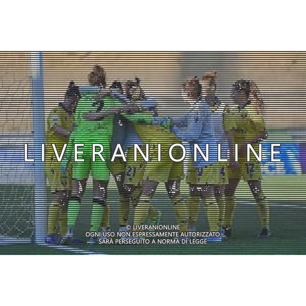 CF Fiorentina femminile vs Hellas Verona Women - Italian Soccer Serie A Women Championship 2020/2021, 18 October 2020 Florence, Italy Photo showing: Hellas Verona Women players celebrate the victory @LM/Lisa Guglielmi/ AGENZIA ALDO LIVERANI SAS