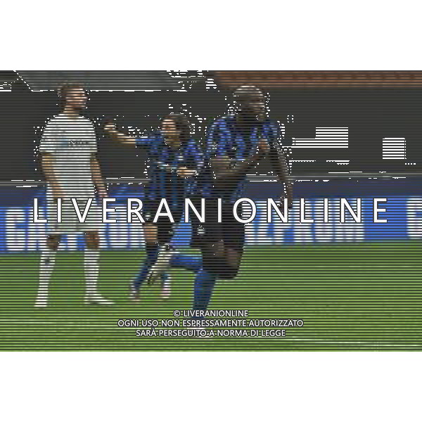 Romelu Lukaku (Inter) esultanza dopo il gol dell’1 a 0 Inter Inter vs Borussia Monchengladbach UEFA Champions League fase a gironi 1¬∞ giornata - gruppo B Milano 21-10-2020 stadio Giuseppe Meazza - San Siro foto Roberto Garavaglia - agenzia Aldo Liverani sas / AGENZIA ALDO LIVERANI SAS