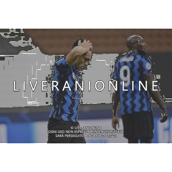 delusione lautaro Martinez (Inter) Inter vs Borussia Monchengladbach UEFA Champions League fase a gironi 1¬∞ giornata - gruppo B Milano 21-10-2020 stadio Giuseppe Meazza - San Siro foto Roberto Garavaglia - agenzia Aldo Liverani sas / AGENZIA ALDO LIVERANI SAS