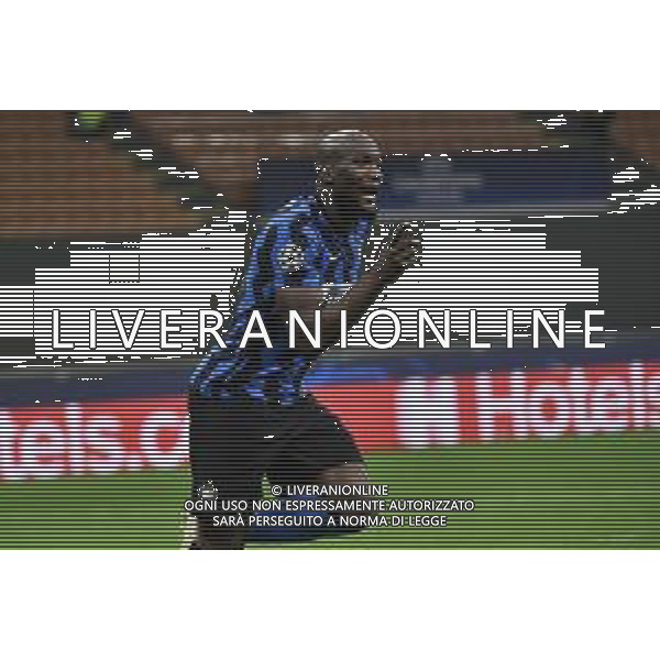 romelu Lukaku esultanza dopo il gol del 2 a 2 Inter Inter vs Borussia Monchengladbach UEFA Champions League fase a gironi 1¬∞ giornata - gruppo B Milano 21-10-2020 stadio Giuseppe Meazza - San Siro foto Roberto Garavaglia - agenzia Aldo Liverani sas / AGENZIA ALDO LIVERANI SAS