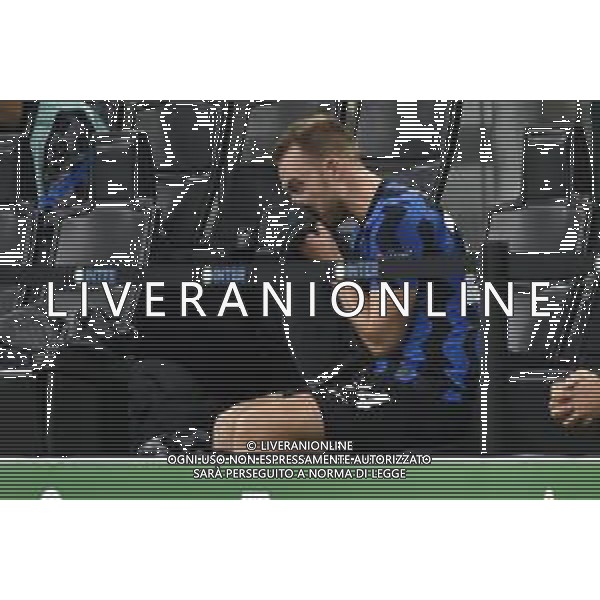 Christian Eriksen (Inter) in panchina dopo la sostituzione Inter vs Borussia Monchengladbach UEFA Champions League fase a gironi 1¬∞ giornata - gruppo B Milano 21-10-2020 stadio Giuseppe Meazza - San Siro foto Roberto Garavaglia - agenzia Aldo Liverani sas / AGENZIA ALDO LIVERANI SAS