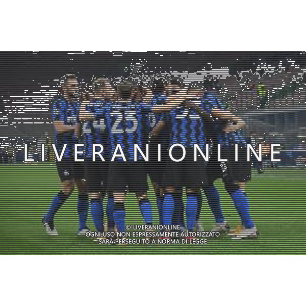 esultanza Inter dopo un gol Inter vs Borussia Monchengladbach UEFA Champions League fase a gironi 1° giornata - gruppo B Milano 21-10-2020 stadio Giuseppe Meazza - San Siro foto Roberto Garavaglia - agenzia Aldo Liverani sas / AGENZIA ALDO LIVERANI SAS