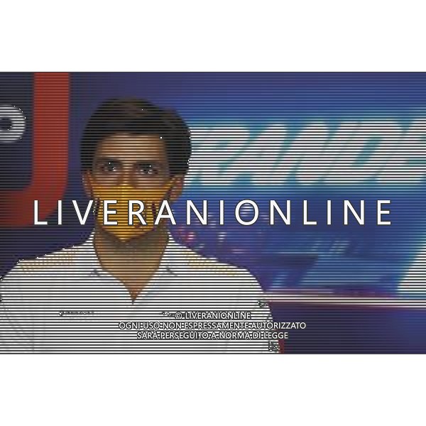 (L to R): Carlos Sainz Jr (ESP) McLaren and team mate Lando Norris (GBR) McLaren in the FIA Press Conference. 22.10.2020. Formula 1 World Championship, Rd 12, Portuguese Grand Prix, Portimao, Portugal, Preparation Day. - www.xpbimages.com, EMail: requests@xpbimages.com © Copyright: FIA Pool Image for Editorial Use Only / AGENZIA ALDO LIVERANI SAS - ITALY ONLY EDITORIAL USE ONLY