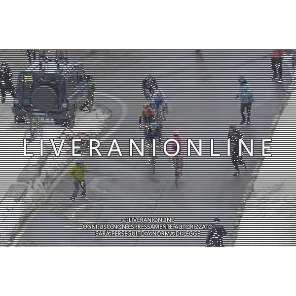 22-10-2020 Giro D\'italia; Tappa 18 Pinzolo - Laghi Di Cancano; 2020, Deceuninck - Quick Step; 2020, Bora - Hansgrohe; 2020, Bahrain - Mclaren; Almeida, Joao; Konrad, Patrick; Majka, Rafal; Pernsteiner, Hermann; Masnada, Fausto; Stelvio; ©SIROTTI / AGENZIA ALDO LIVERANI SAS