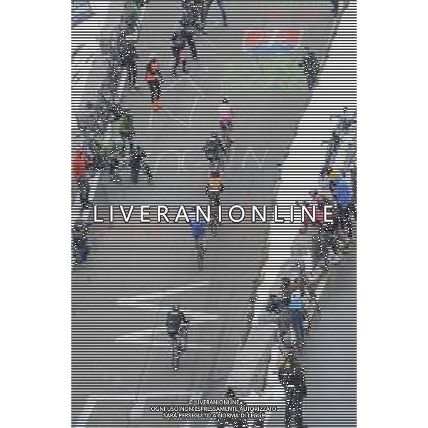 22-10-2020 Giro D\'italia; Tappa 18 Pinzolo - Laghi Di Cancano; 2020, Deceuninck - Quick Step; 2020, Bora - Hansgrohe; 2020, Bahrain - Mclaren; Almeida, Joao; Konrad, Patrick; Majka, Rafal; Pernsteiner, Hermann; Masnada, Fausto; Stelvio; ©SIROTTI / AGENZIA ALDO LIVERANI SAS