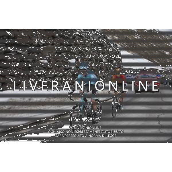 22-10-2020 Giro D\'italia; Tappa 18 Pinzolo - Laghi Di Cancano; 2020, Astana; 2020, Bahrain - Mclaren; Fuglsang, Jacob; Bilbao, Peio; Stelvio; ©SIROTTI / AGENZIA ALDO LIVERANI SAS