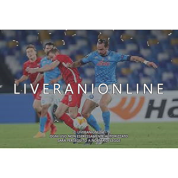 NAPOLI - AZ ALKMAAR UEFA EUROPA LEAGUE 22.10.2020 NELLA FOTO: FABIAN RUIZ, FREDRIK MIDTSJO ©MOSCA / AGENZIA ALDO LIVERANI SAS
