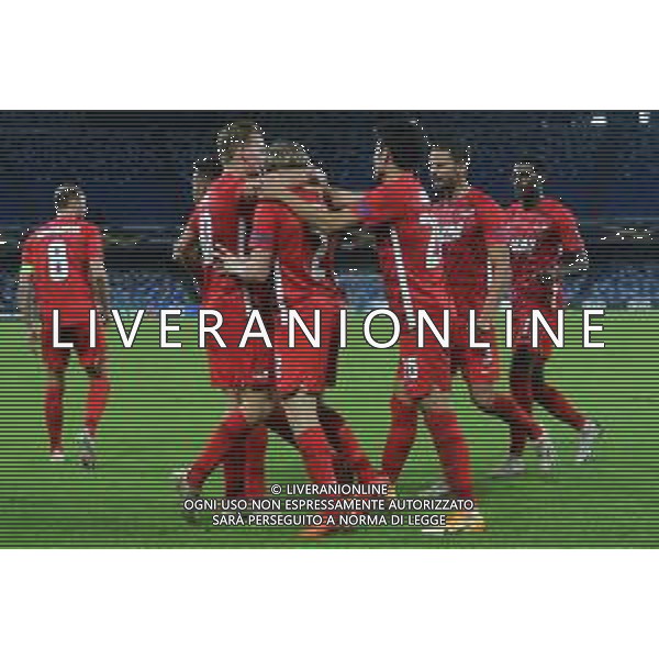 NAPOLI - AZ ALKMAAR UEFA EUROPA LEAGUE 22.10.2020 NELLA FOTO: ESULTANZA DOPO IL GOL DI DANI DE WIT ©MOSCA / AGENZIA ALDO LIVERANI SAS