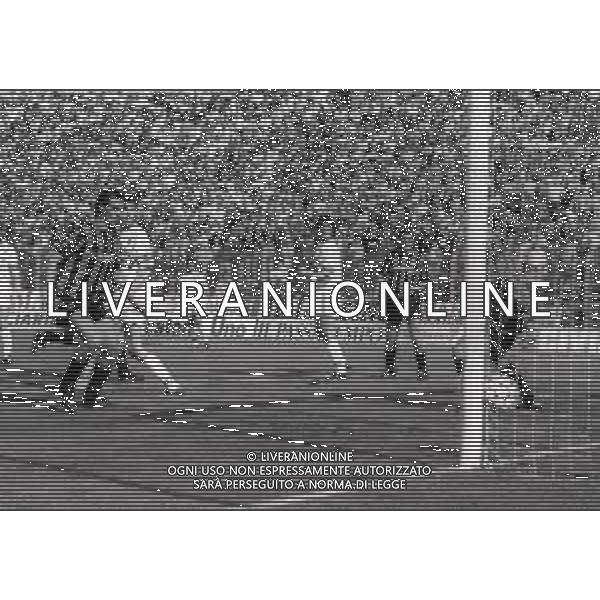 07-04-1991 BERGAMO CAMPIONATO DI CALCIO SERIE A ATALANTA BOLOGNA 4-0 NELLA FOTO GOAL EVAIR APARECIDO AG ALDO LIVERANI SAS