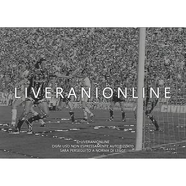 07-04-1991 BERGAMO CAMPIONATO DI CALCIO SERIE A ATALANTA BOLOGNA 4-0 NELLA FOTO GOAL EVAIR APARECIDO AG ALDO LIVERANI SAS