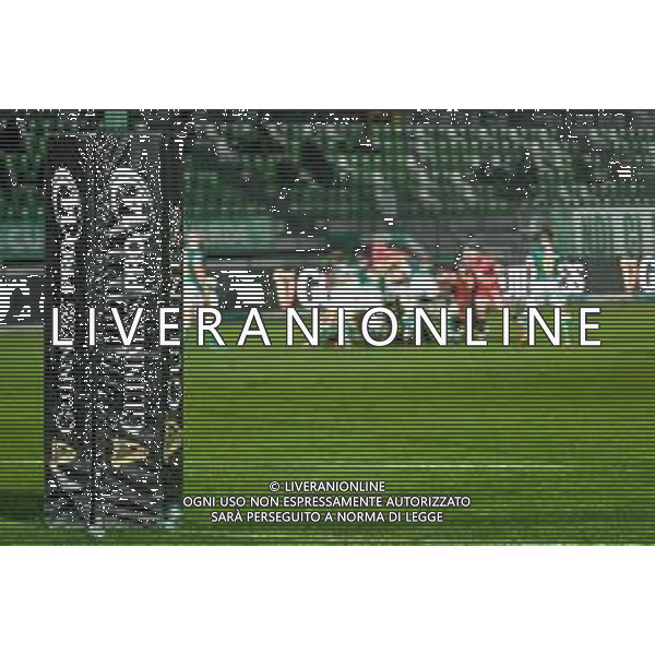Benetton Treviso vs Scarlets Rugby - Rugby Guinness Pro 14 match 2020/2021, 23 October 2020 Stadio Comunale di Monigo, Treviso, Italy Photo showing: The coverage of poles sponsored by Guinness Rugby @LM/Ettore Griffoni AG ALDO LIVERANI SAS