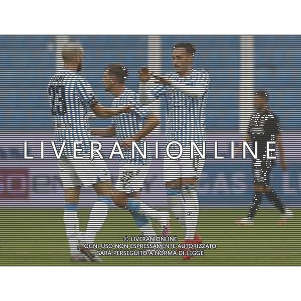 Spal - Vicenza Serie BKT 24/10/2020 nella foto: esultanza Murgia Alessandro (spal ferrara) dopo il goal ©Claudio Zamagni/Agenzia Aldo Liverani Murgia Alessandro (spal ferrara) celebrates after scoring a goal during Italian Serie BKT soccer match between Spal and Vicenza at Paolo Mazza Stadium in Ferrara on October 24 2020 photo credit by Claudio Zamagni/Aldo Liverani Photo Agency