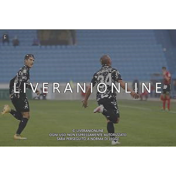 Spal - Vicenza Serie BKT 24/10/2020 nella foto: esultanza Nicola Dalmonte(vicenza)dopo il goal ©Claudio Zamagni/Agenzia Aldo Liverani Nicola Dalmonte(vicenza) celebrates after scoring a goal during Italian Serie BKT soccer match between Spal and Vicenza at Paolo Mazza Stadium in Ferrara on October 24 2020 photo credit by Claudio Zamagni/Aldo Liverani Photo Agency