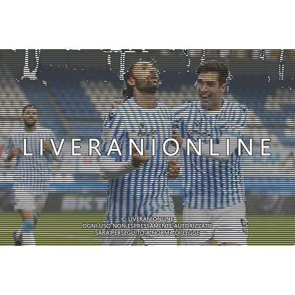 Spal - Vicenza Serie BKT 24/10/2020 nella foto: esultanza Castro Luca(Spal ferrara)dopo il goal ©Claudio Zamagni/Agenzia Aldo Liverani Castro Luca(Spal ferrara) \esi during Italian Serie BKT soccer match between Spal and Vicenza at Paolo Mazza Stadium in Ferrara on October 24 2020 photo credit by Claudio Zamagni/Aldo Liverani Photo Agency
