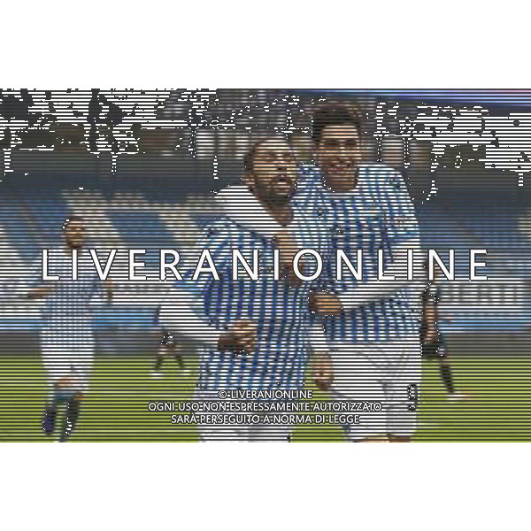 Spal - Vicenza Serie BKT 24/10/2020 nella foto: esultanza Castro Luca(Spal ferrara)dopo il goal ©Claudio Zamagni/Agenzia Aldo Liverani Castro Luca(Spal ferrara) celebrates after scoring a goal during Italian Serie BKT soccer match between Spal and Vicenza at Paolo Mazza Stadium in Ferrara on October 24 2020 photo credit by Claudio Zamagni/Aldo Liverani Photo Agency