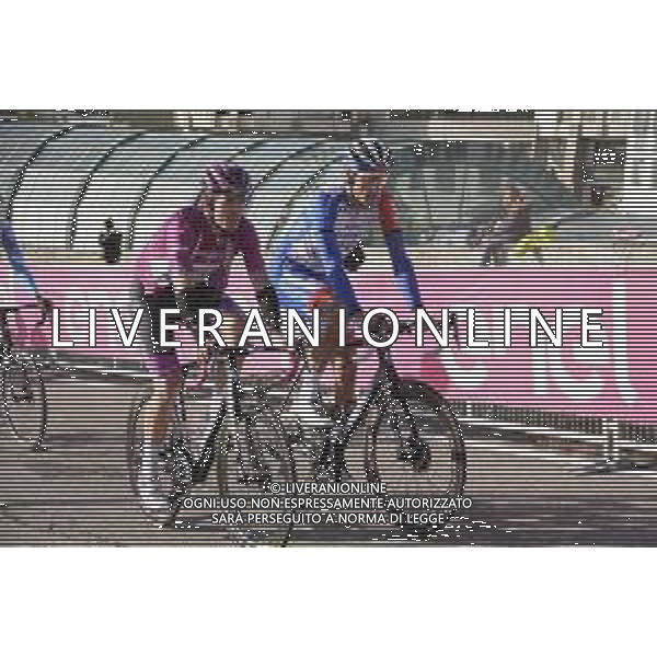 24-10-2020 Giro D\'italia; Tappa 20 Alba - Sestriere; 2020, Groupama - Fdj; Demare, Arnaud; Guarnieri, Jacopo; Sestriere; ©SIROTTI / AGENZIA ALDO LIVERANI SAS