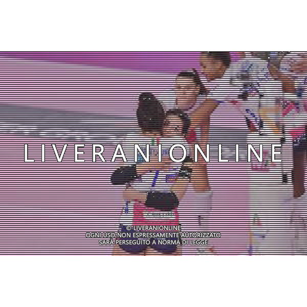 Savino Del Bene Scandicci vs Igor Gorgonzola Novara - Volleyball Italian Serie A1 Women Championship 2020/2021, 24 October 2020 scandicci, Italy Photo showing: Stefania Sansonna (Igor Gorgonzola Novara) and Ilaria Battistoni (Igor Gorgonzola Novara) celebrate @LM/Lisa Guglielmi AG ALDO LIVERANI SAS