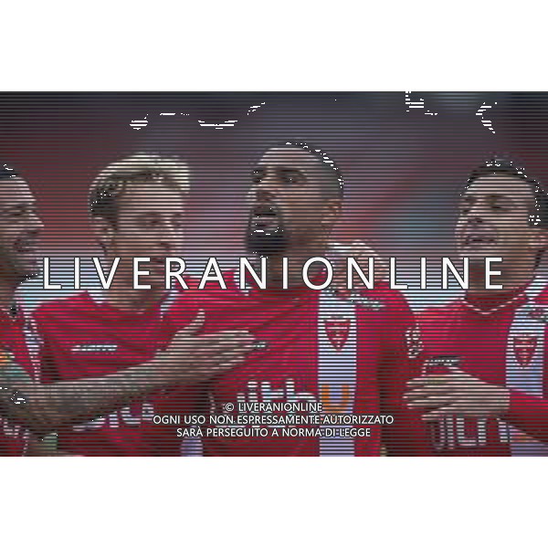 Monza vs Chievo - Campionato di Calcio Serie B 2020/2021, 24 ottobre 2020 Monza, Italia Nella foto: Kevin-Prince Boateng (AC Monza) e Ac Monza festeggiano dopo il gol @LM/Alessio Morgese AG ALDO LIVERANI SAS