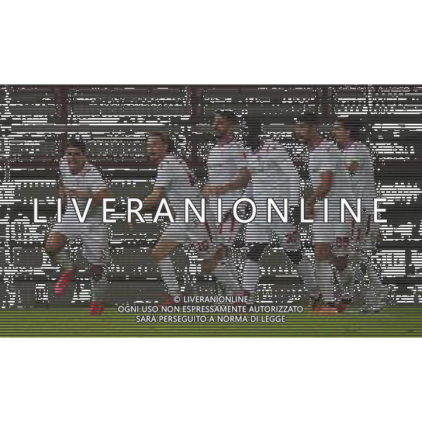 Perugia vs Vis Pesaro - Campionato di Calcio Serie C - Lega Pro 2020/2021, 25 ottobre 2020 Perugia, Italia Nella foto: stramaccioni diego (n3 vis pesaro) esulta 1-1 @LM/Loris Cerquiglini AG ALDO LIVERANI SAS