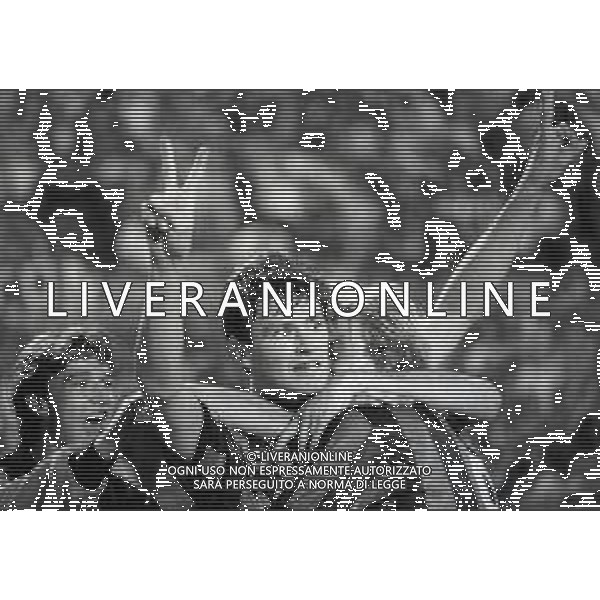 27-09-1989 MILANO SEDICESIMI DI FINALE DI COPPA DEI CAMPIONI RITORNO INTER MALMO F.F. 1-1 NELLA FOTO ESULTANZA ALDO SERENA DOPO IL GOAL AG ALDO LIVERANI SAS 