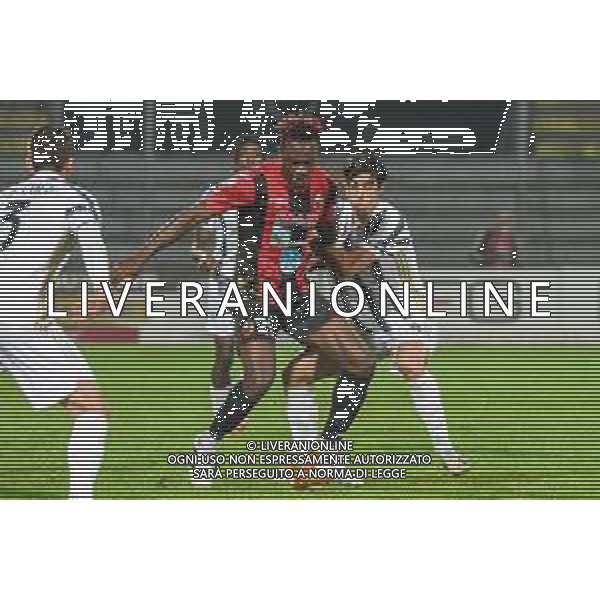Lucchese vs Juventus U23 - Campionato di Calcio Serie C - Lega Pro 2020/2021, 25 ottobre 2020 Lucca, Italia Nella foto: Jonathan Bitep (Lucchese) e Filippo Ranocchia (Juventus U23) @LM/Fabio Fagiolini AG ALDO LIVERANI SAS