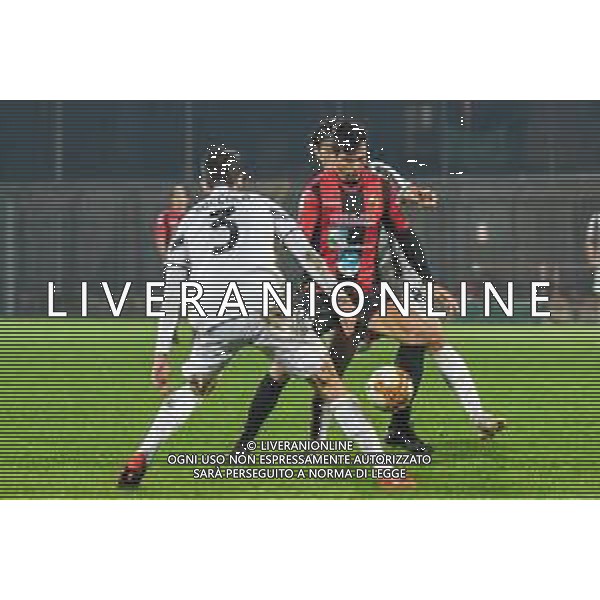 Lucchese vs Juventus U23 - Campionato di Calcio Serie C - Lega Pro 2020/2021, 25 ottobre 2020 Lucca, Italia Nella foto: Riccardo Moreo (Lucchese) tra Luca Coccolo (Juventus U23) e Filippo Ranocchia (Juventus U23) @LM/Fabio Fagiolini AG ALDO LIVERANI SAS