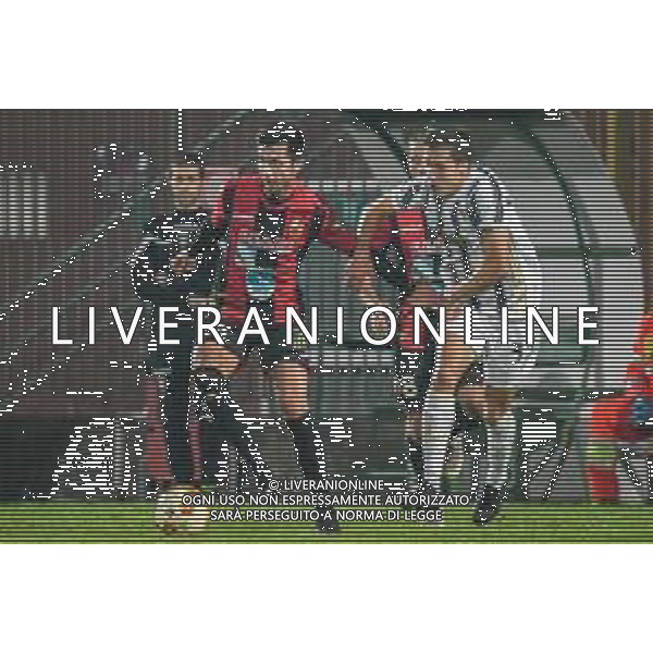 Lucchese vs Juventus U23 - Campionato di Calcio Serie C - Lega Pro 2020/2021, 25 ottobre 2020 Lucca, Italia Nella foto: Riccardo Moreo (Lucchese) e Daniel Leo (Juventus U23) @LM/Fabio Fagiolini AG ALDO LIVERANI SAS