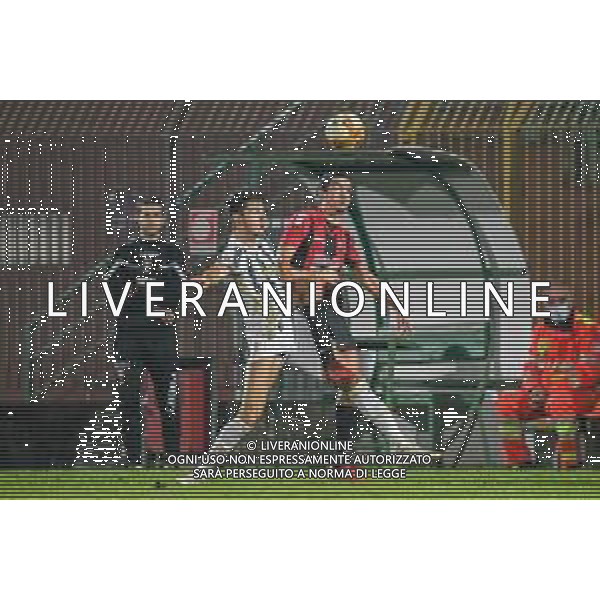 Lucchese vs Juventus U23 - Campionato di Calcio Serie C - Lega Pro 2020/2021, 25 ottobre 2020 Lucca, Italia Nella foto: Alejandro Jose Marques (Juventus U23) contrasta Federico Papini (Lucchese) @LM/Fabio Fagiolini AG ALDO LIVERANI SAS