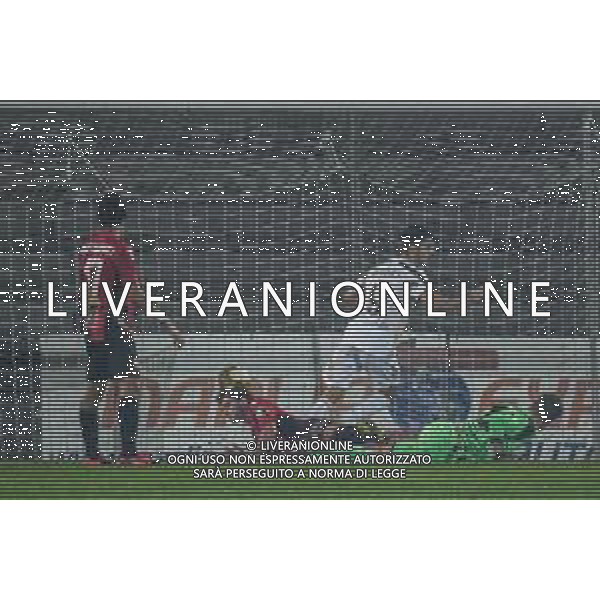 Lucchese vs Juventus U23 - Campionato di Calcio Serie C - Lega Pro 2020/2021, 25 ottobre 2020 Lucca, Italia Nella foto: Daniele Solcia (Lucchese) fa autorete per il gol della juventus @LM/Fabio Fagiolini AG ALDO LIVERANI SAS