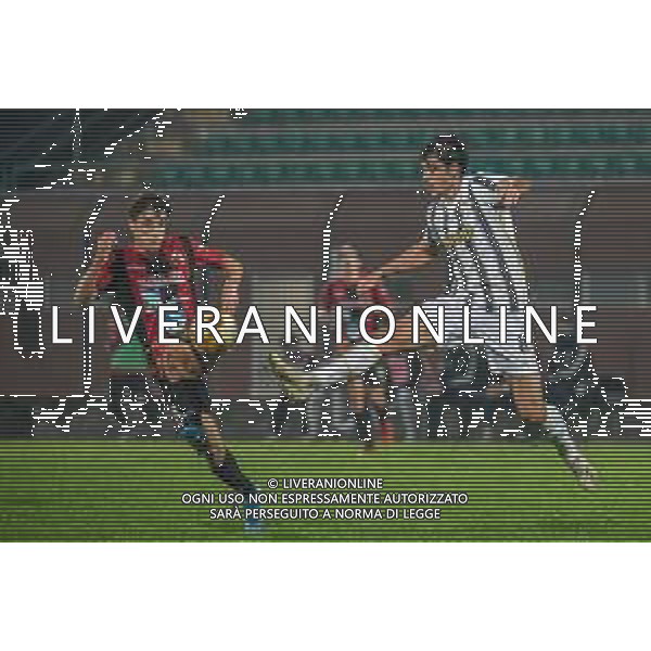 Lucchese vs Juventus U23 - Campionato di Calcio Serie C - Lega Pro 2020/2021, 25 ottobre 2020 Lucca, Italia Nella foto: Filippo Ranocchia (Juventus U23) anticipa Filippo Fazzi (Lucchese) @LM/Fabio Fagiolini AG ALDO LIVERANI SAS