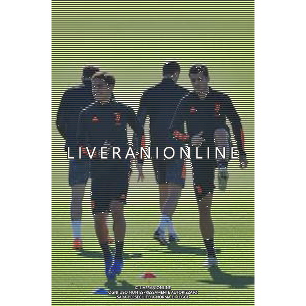 Torino 27.10.2020 Centro Sportivo Continassa Alessandro Falzone/Ag. Aldo Liverani sas Allenamento di vigilia del match Juventus Barcellona Nella foto: Paulo Dybala-Alvaro Morata ©FALZONE / AGENZIA ALDO LIVERANI SAS