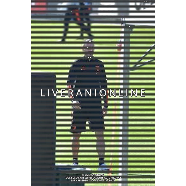 Torino 27.10.2020 Centro Sportivo Continassa Alessandro Falzone/Ag. Aldo Liverani sas Allenamento di vigilia del match Juventus Barcellona Nella foto: Leonardo Bonucci si allena in disparte ©FALZONE / AGENZIA ALDO LIVERANI SAS