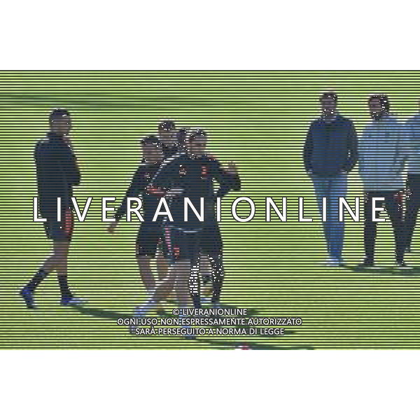 Torino 27.10.2020 Centro Sportivo Continassa Alessandro Falzone/Ag. Aldo Liverani sas Allenamento di vigilia del match Juventus Barcellona Nella foto: Andrea Agnelli e Andrea Pirlo seguono da vicino l\'allenamento ©FALZONE / AGENZIA ALDO LIVERANI SAS