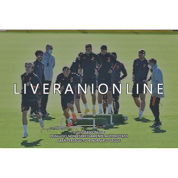 Torino 27.10.2020 Centro Sportivo Continassa Alessandro Falzone/Ag. Aldo Liverani sas Allenamento di vigilia del match Juventus Barcellona Nella foto: Federico Chiesa guida il gruppo ©FALZONE / AGENZIA ALDO LIVERANI SAS