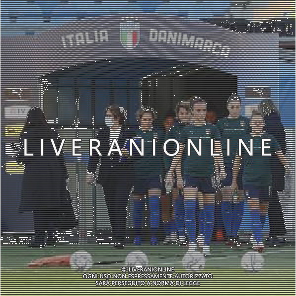 ITALIA vs DANIMARCA Qualificazioni al campionato europeo di calcio femminile 2021- 27/10/2020 nella foto: le atlete dell\'Italia durante il riscaldamento nel prepartita ©Claudio Zamagni/Agenzia Aldo Liverani during UEFA Women\'s Euro 2021 qualifying match between ITALY and DENMARK in Empoli on October 27 2020 photo credit by Claudio Zamagni/Aldo Liverani Photo Agency / AGENZIA ALDO LIVERANI SAS