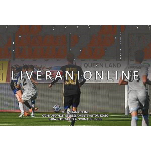Virtus Entella vs Pisa - Coppa Italia 2020/2021, 27 ottobre 2020 Chiavari (GE), Italia Nella foto: Simone Palombi (Pisa) calcia in porta e realizza il pareggio @LM/Fabio Fagiolini AG ALDO LIVERANI SAS