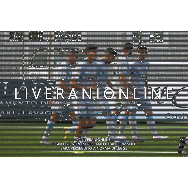 Virtus Entella vs Pisa - Coppa Italia 2020/2021, 27 ottobre 2020 Chiavari (GE), Italia Nella foto: Matteo Brunori (V.Entella) esulta per il 2 a 1 @LM/Fabio Fagiolini AG ALDO LIVERANI SAS