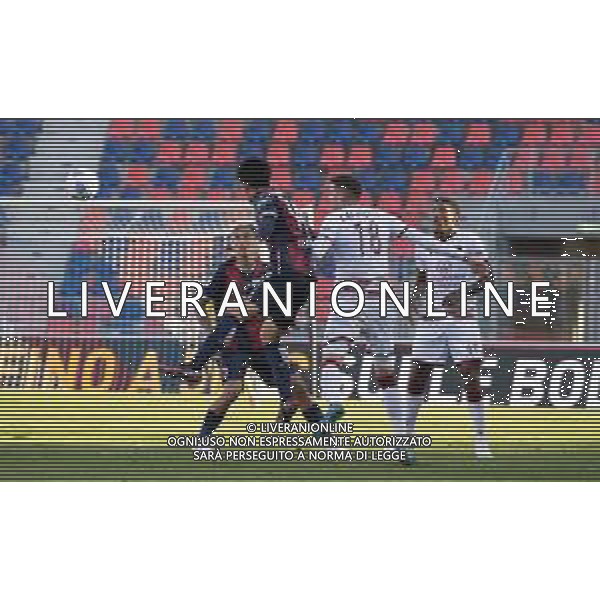 Bologna vs Reggina - Coppa Italia 2020/2021, 28 ottobre 2020 Bologna, Italia Nella foto: Lafferty Kyle Reggina Tomiysu Takehiro Bologna Folorunsho Michael Reggina @LM/Valentina Giannettoni AG ALDO LIVERANI SAS