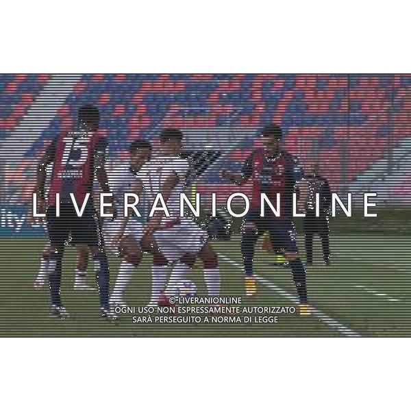 Bologna vs Reggina - Coppa Italia 2020/2021, 28 ottobre 2020 Bologna, Italia Nella foto: Sansone Nicola Bologna Hachim Mastour Reggina Mbaye Ibrahima Bologna @LM/Valentina Giannettoni AG ALDO LIVERANI SAS