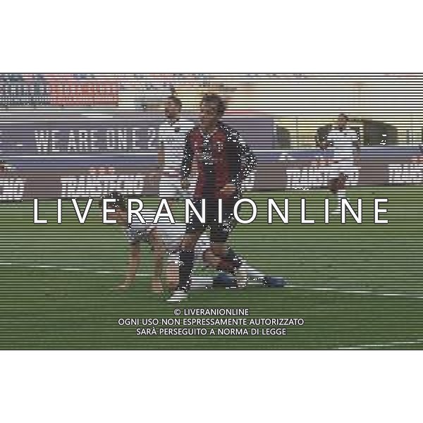 Bologna Calcio vs Reggina 1914 - Italian soccer Coppa Italia match 2020/2021, 27 October 2020 Dall&#39;Ara Stadium, Bologna, Italy Photo showing: Bologna\'s Emanuel Vignato scores the goal 1-0 @LM/Michele Nucci AG ALDO LIVERANI SAS